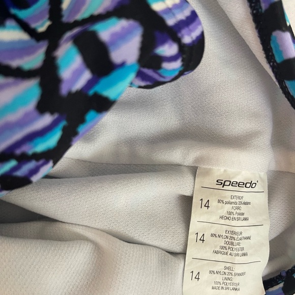 Speedo Geo Print One Piece Swimsuit Size 14 - Picture 4 of 4